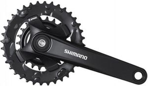 Shimano crankstel 2 x 9 speed altus fc-m101 met 175mm crankarm 36-22t met vierkante as zwart