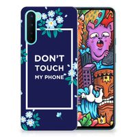 OnePlus Nord Silicone-hoesje Flowers Blue DTMP - thumbnail