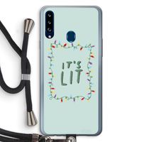 It's Lit: Samsung Galaxy A20s Transparant Hoesje met koord
