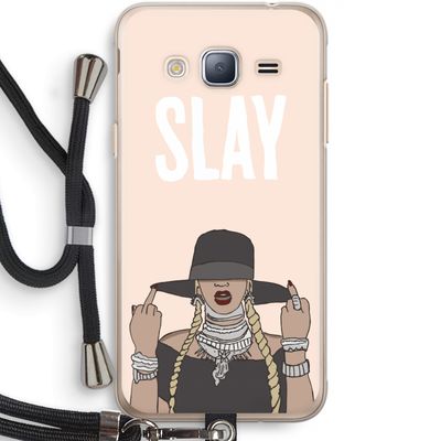Slay All Day: Samsung Galaxy J3 (2016) Transparant Hoesje met koord
