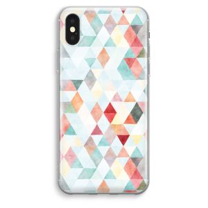 Gekleurde driehoekjes pastel: iPhone XS Max Transparant Hoesje