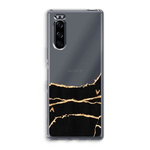 Gouden marmer: Sony Xperia 5 Transparant Hoesje