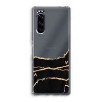 Gouden marmer: Sony Xperia 5 Transparant Hoesje