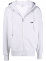 MSGM hoodie à logo imprimé - Gris - thumbnail