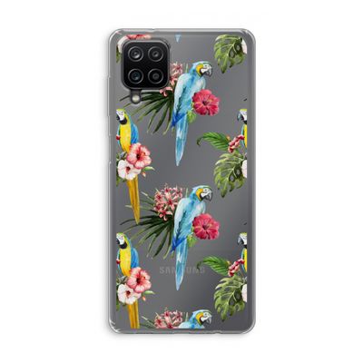 Kleurrijke papegaaien: Samsung Galaxy A12 Transparant Hoesje