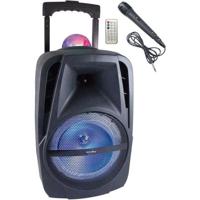 INOVALLEY KA116BOWL - Altoparlante luminoso Bluetooth 450W - Funzione karaoke - Sfera caleidoscopio LED multicolore - Porta USB