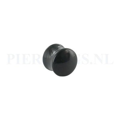 Plug glas zwart 10 mm 10 mm