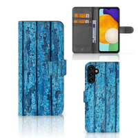 Samsung Galaxy A04s | Samsung Galaxy A13 5G Book Style Case Wood Blue