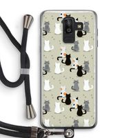 Katten: Samsung Galaxy J8 (2018) Transparant Hoesje met koord