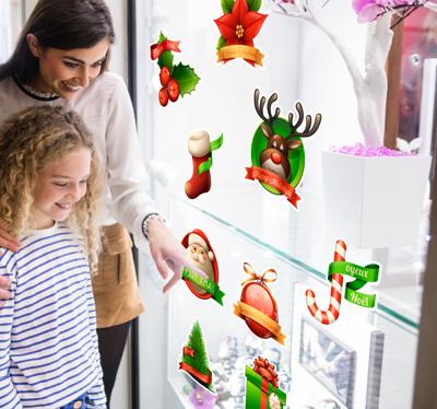 Kerst raamsticker set kerstmis decoratie