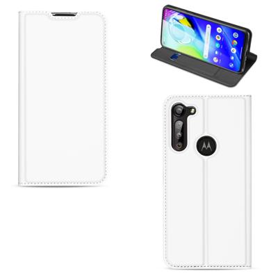 Flip Hoesje Moto G8 Power Wit met Pashouder