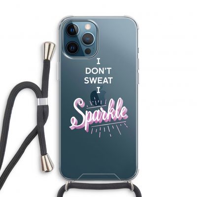 Sparkle quote: iPhone 12 Pro Transparant Hoesje met koord