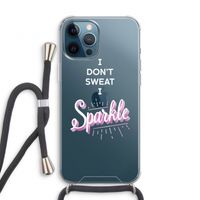 Sparkle quote: iPhone 12 Pro Transparant Hoesje met koord
