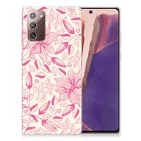 Samsung Note 20 TPU Case Pink Flowers - thumbnail