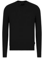 Armani Exchange pull en maille à logo brodé - Noir