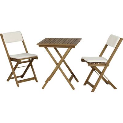 GARDAMO Almeria U92694 Tuinmeubelset Hout, Polyester Natuur