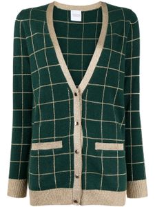 Madeleine Thompson check-pattern V-neck cardigan - Groen