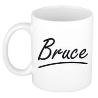 Bruce voornaam kado beker / mok sierlijke letters - gepersonaliseerde mok met naam   -