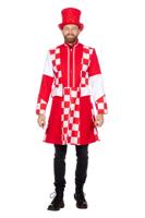 Jas Brabant Heren rood/wit Premium