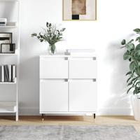 Dressoir 60x35x70 cm bewerkt hout wit - thumbnail