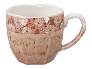 Handgemaakte Roze/Witte Mok - Japan - 300ml - 8,7 x 8cm
