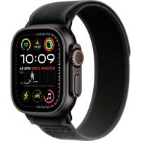 Apple Watch Ultra 2 (2024) GPS + Cellular 49 mm Titanium kast Trail loop Zwart S/M - thumbnail