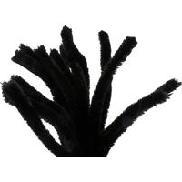 Creativ Company Chenille, l: 30 cm, dikte 15 mm, zwart, 15 stuk/ 1 doos