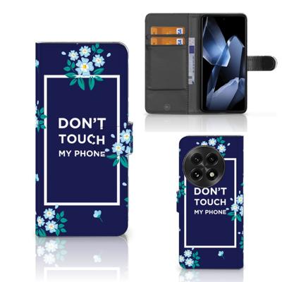 OnePlus 13 Portemonnee Hoesje Flowers Blue DTMP