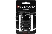 Trivio - spacer 10mm 1 1/8" aluminium zwart - 5 stuks