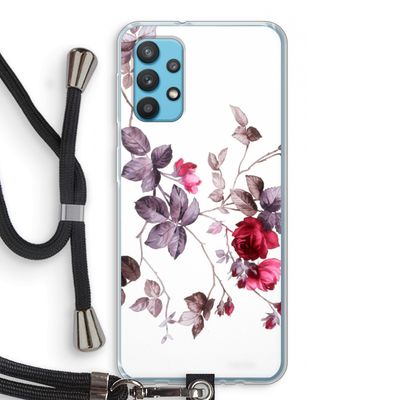 Mooie bloemen: Samsung Galaxy A32 4G Transparant Hoesje met koord