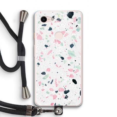 Terrazzo N°3: Pixel 3 XL Transparant Hoesje met koord