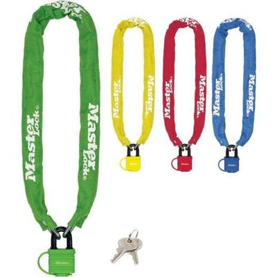 MASTER LOCK Fietsslotketting met sleutelhangslot - Ideaal voor fietsen, elektrische fietsen, ATV's en meer