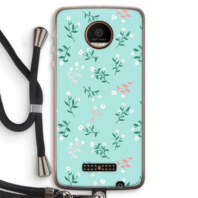 Small white flowers: Motorola Moto Z Force Transparant Hoesje met koord