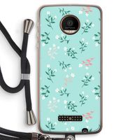 Small white flowers: Motorola Moto Z Force Transparant Hoesje met koord