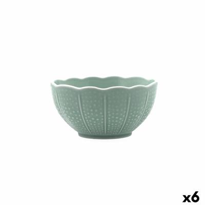 Aperitiefschaaltje Bidasoa Aura Stela Groen Keramisch 12 x 12 x 5 cm (6 Stuks)