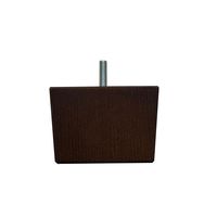 Vierkanten donkerbruine houten meubelpoot 6 cm (M8) - thumbnail