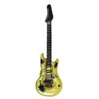 Opblaasbare speelgoed/feestartikel gitaar goud 106 cm - muziekinstrumenten