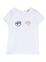 Chiara Ferragni Kids t-shirt en coton à imprimé graphique - Blanc - thumbnail