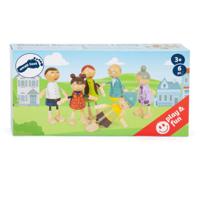 Small Foot houten poppenhuis familie buigbaar, 6st.