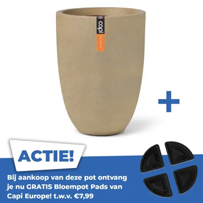 Vaas elegant smooth d34h46cm beige