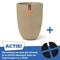 Vaas elegant smooth d34h46cm beige