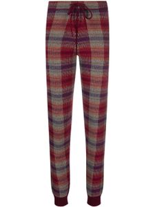 Barrie plaid check-print knitted trousers - Rouge