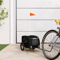 Hondenfietstrailer oxford stof en ijzer zwart