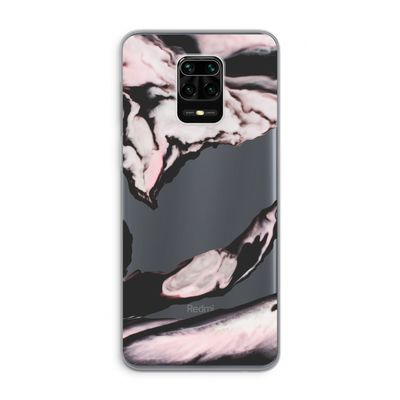 Roze stroom: Xiaomi Redmi Note 9 Pro Transparant Hoesje