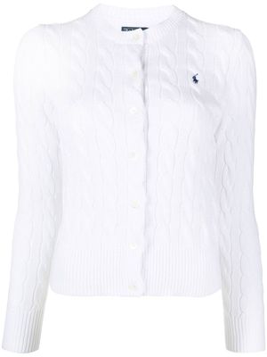 Polo Ralph Lauren cardigan en maille torsadée - Blanc