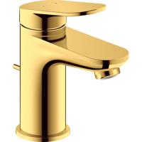 Duravit Wave Wastafelmengkraan - s-size - eengreeps - met waste - voorsprong 9.5cm - goud gepolijst wa1010001034