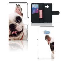 Samsung Galaxy A3 2017 | Telefoonhoesje | Met pasjeshouder | Franse Bulldog