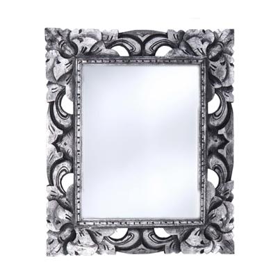 Wandspiegel Baroque - zilver - mdf frame - brede lijst - 43 x 54 cm - Gang - Toilet - Kamer