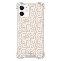 iPhone 12 mini shockproof hoesje - Ivory abstraction