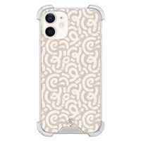 iPhone 12 mini shockproof hoesje - Ivory abstraction - thumbnail